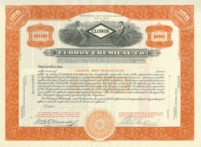 Timeline: Stock certificate